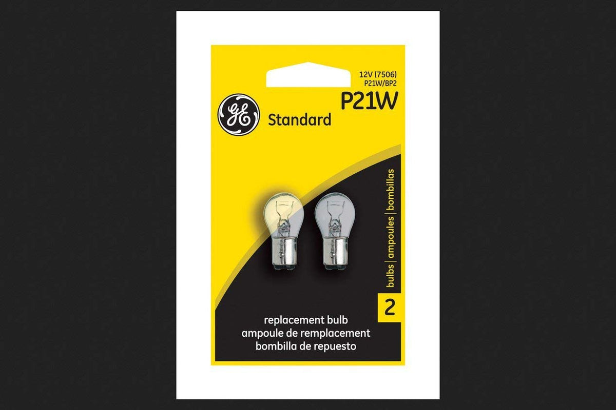 GE P21W Clear Automotive Bulb Blister Pack 2 Bulbs