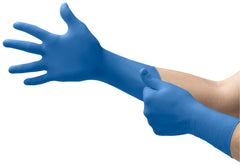 Microflex SafeGrip SG-375 Extra Thick Disposable Latex Gloves for Life Sciences, Automotive w/Textured Fingertips - Blue
