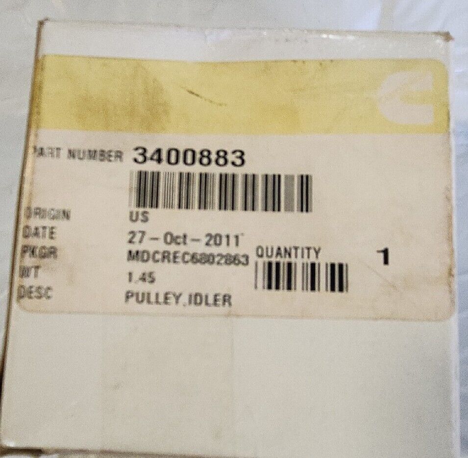 NEW Cummins OEM Idler Pulley Part number 3400883