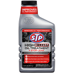 STP High Mileage Oil Treatment Plus Stop Leak 15 Ounce